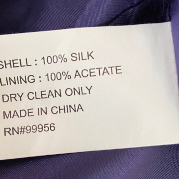 Shoshanna Silk Strapless Dress Purple Size 2 Anthropologie - Picture 6 of 6